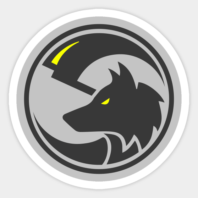 Wolf scythe Sticker by urufangu